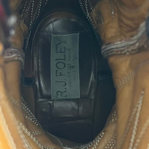 R.J. Foley Vintage Cowboy Boots Men’s 10.5D Burgundy Leather Handmade USA - Picture 8 of 12